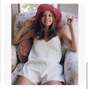 NWT Natural White Denim Zara Romper